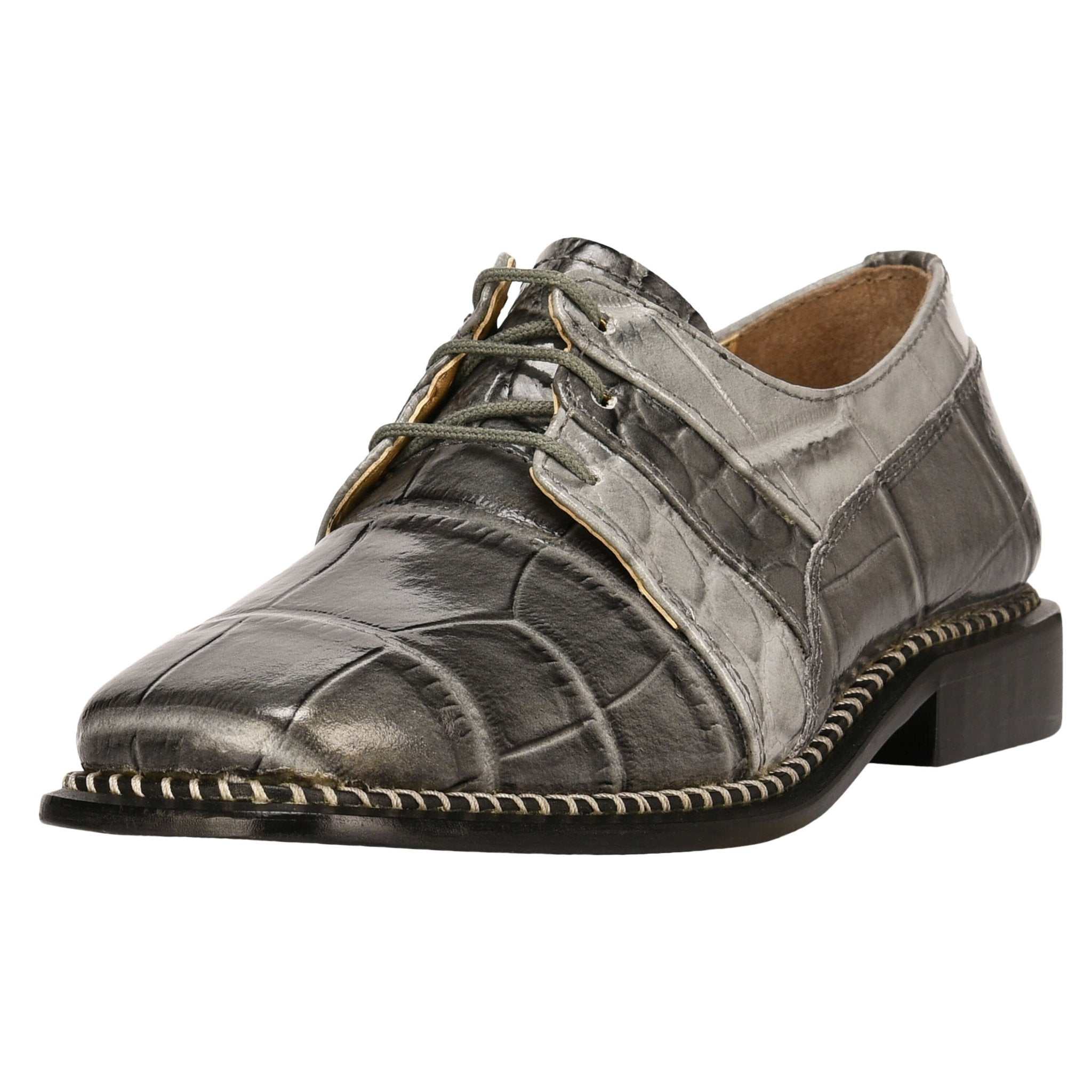 Fluky Leather Oxford Style Dress Shoes - MENLL